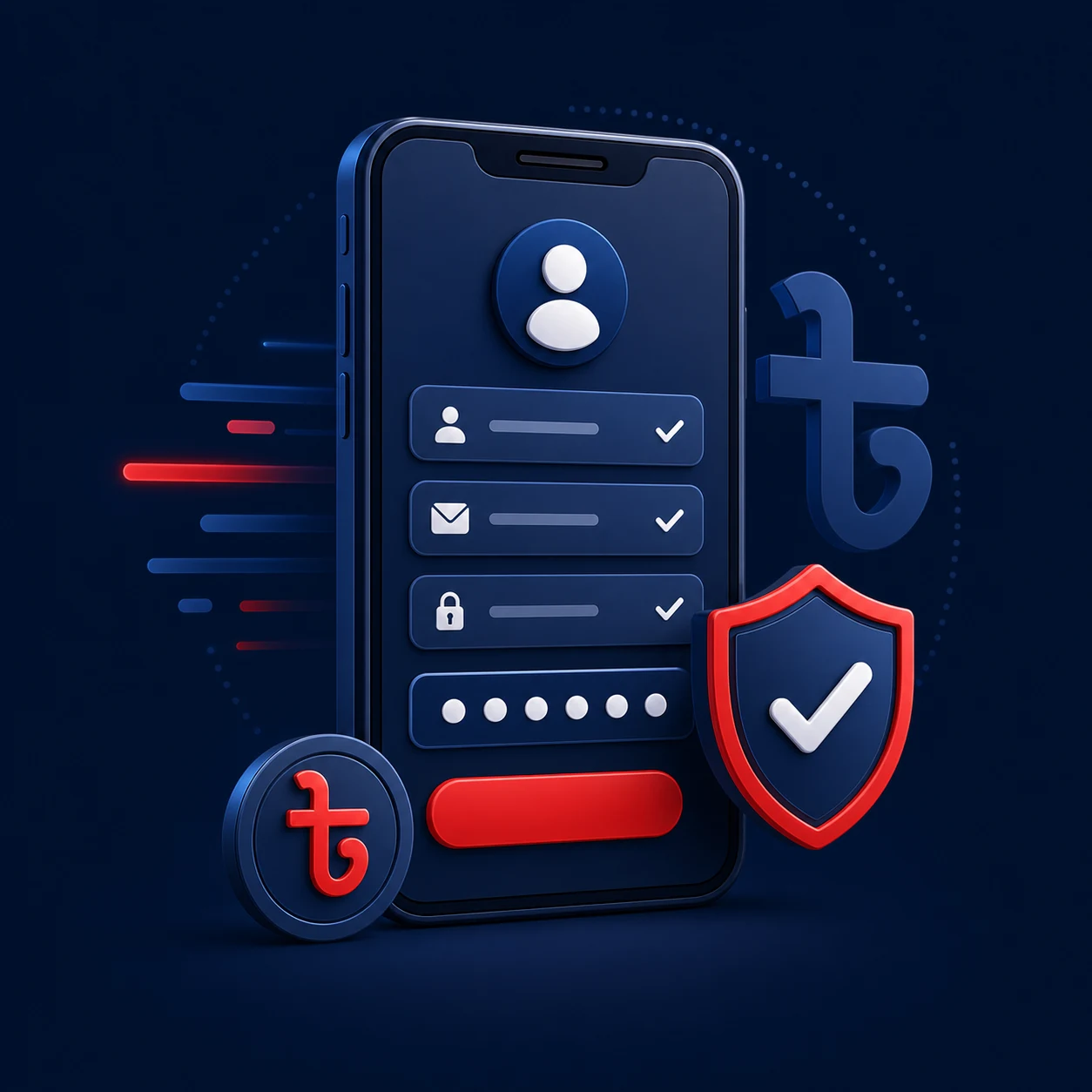 Secure mobile account registration with OTP verification